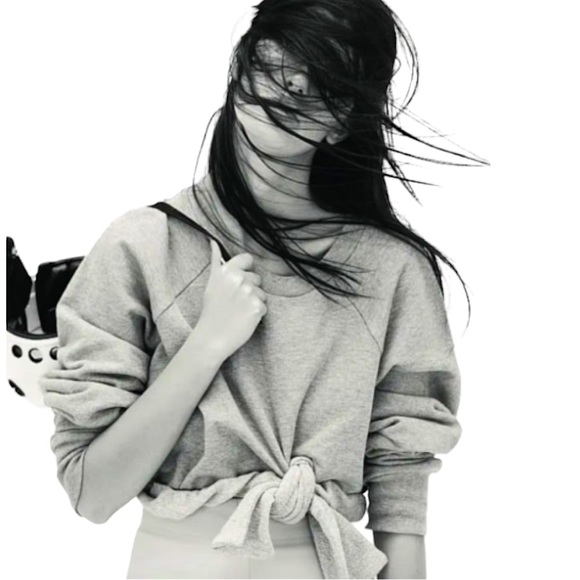 Acne Studios Timeless Crop Sweatshirt in Gray. Size Small. NWOT - Picture 1 of 8